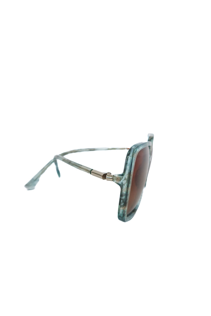 transparent janis blue square frame sunglasses (retail $385)