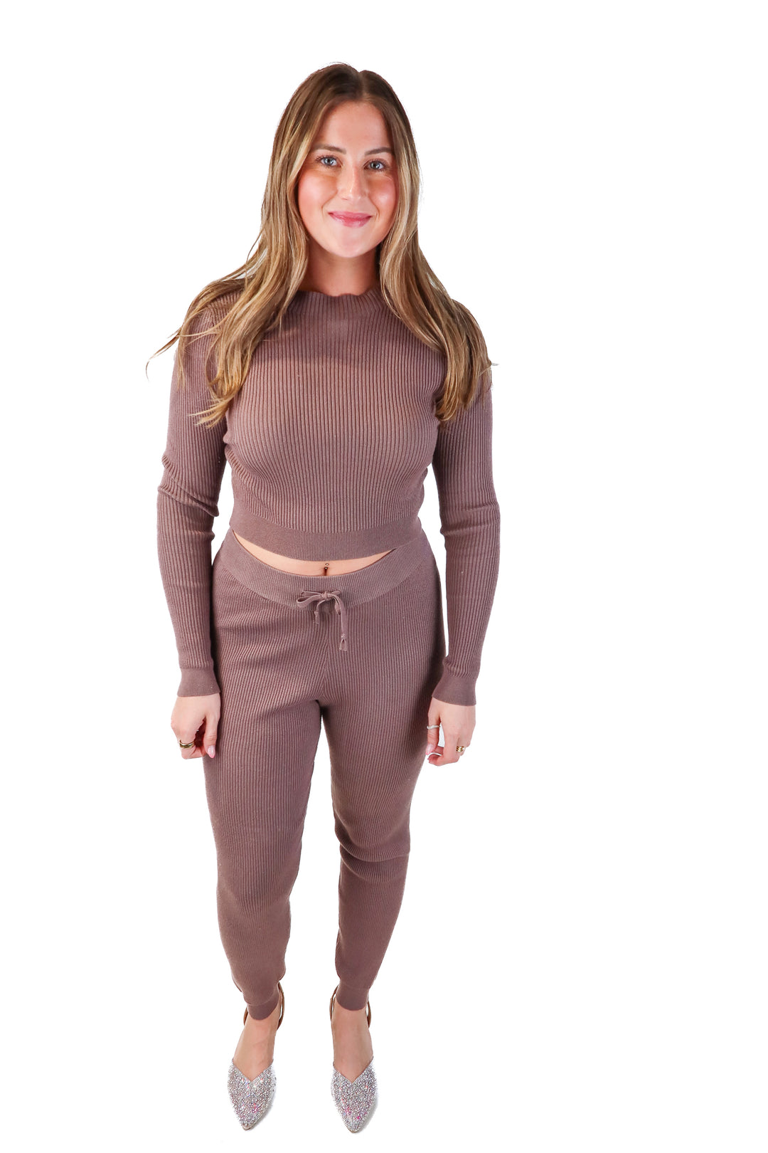 SOLD all the ways mink ribbed lounge set (m)