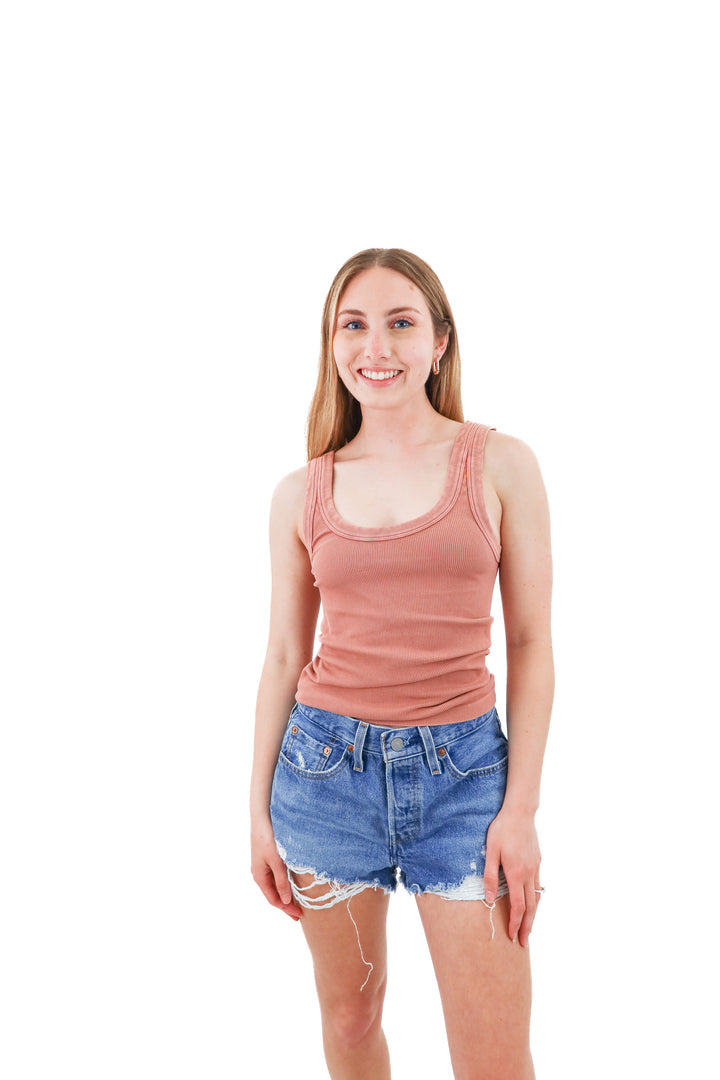 y'all come back dusty pink tank top (o/s)