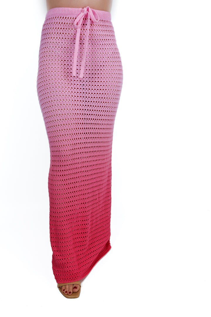 Lovers and Friends pink crotchet maxi skirt NWT (xs; retail $125)