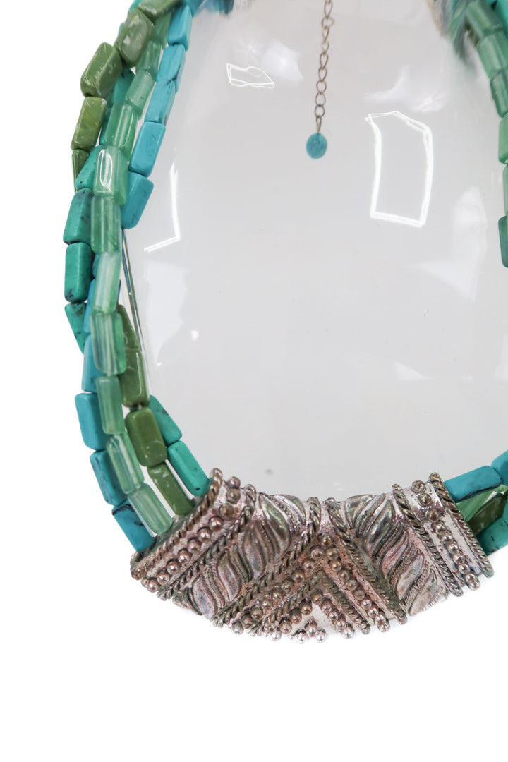 chunky western beaded necklace