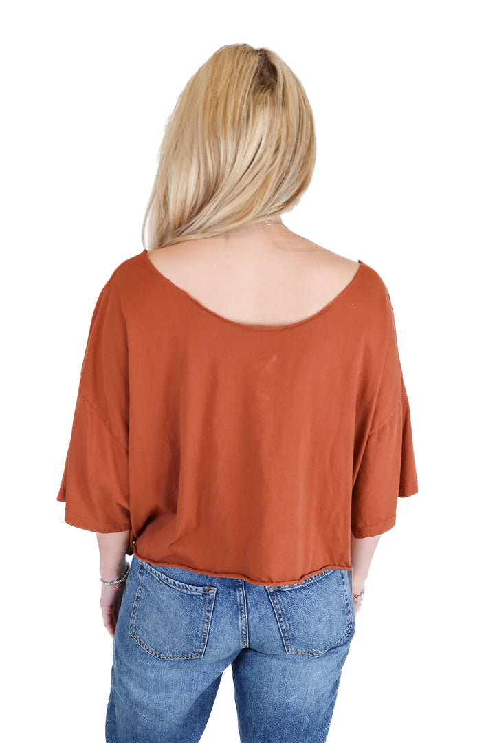 Brown “Tim McGraw” Cropped T-Shirt (M)*