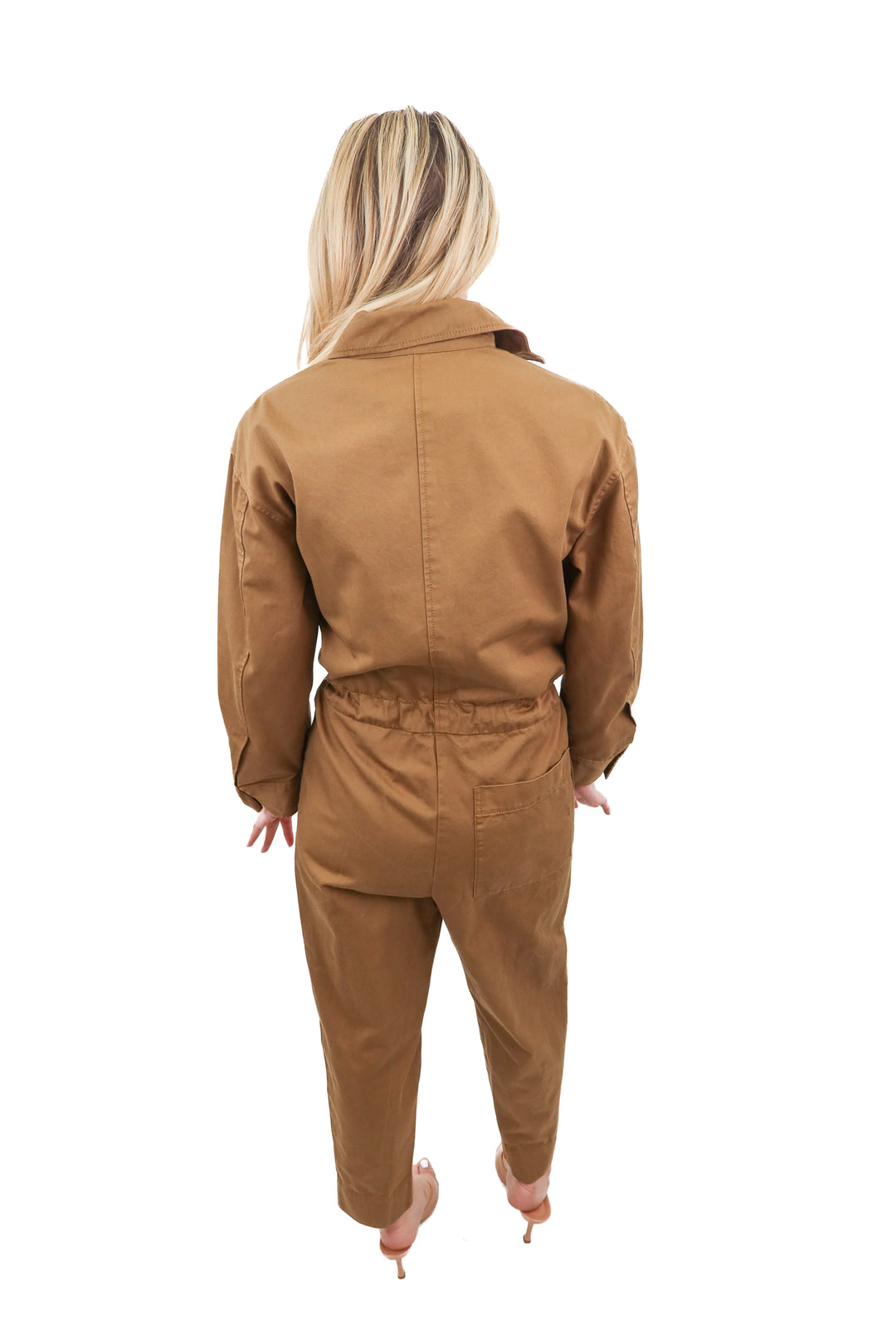 M.M. Lafleur brown button up jumpsuit (S)