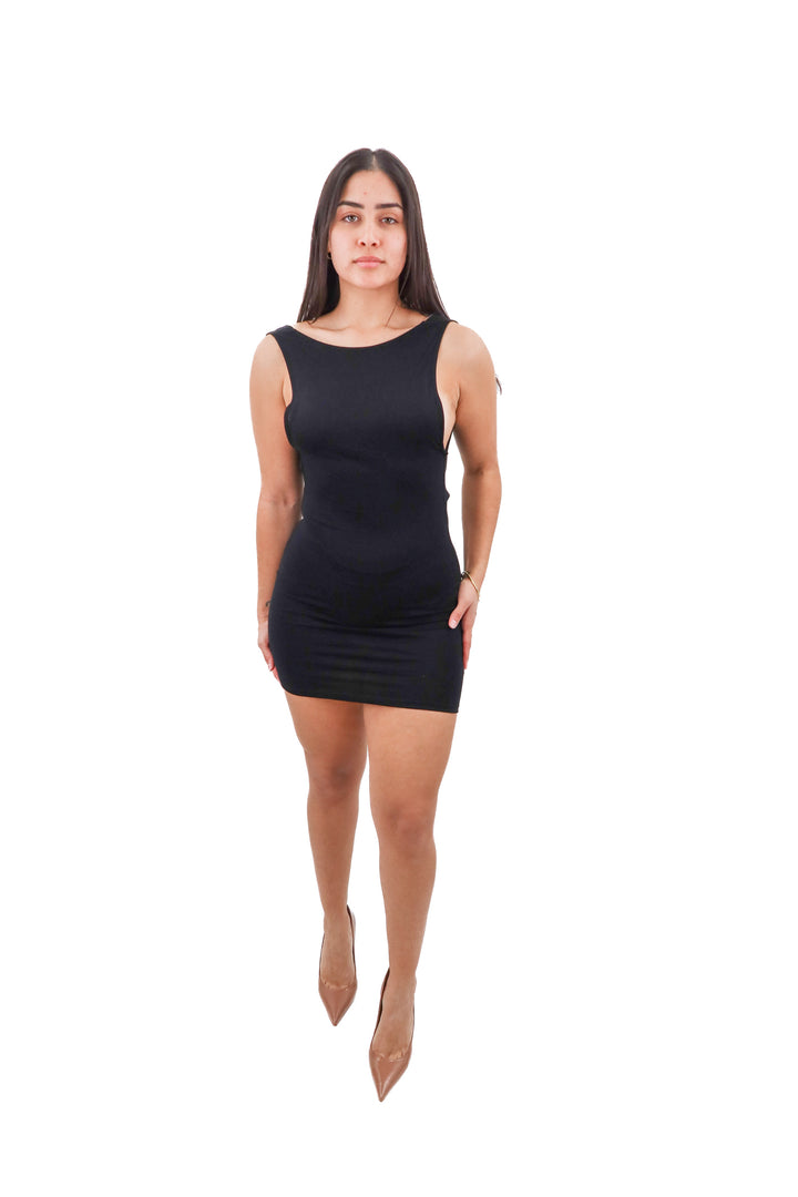 asos design black low back dress (2; retail $60)