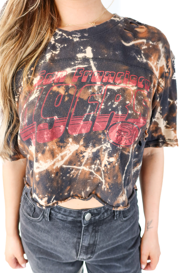 AUCTION junk food black/brown tie dye 49ers tee (L*)- ends 5/20 at 8pm CT