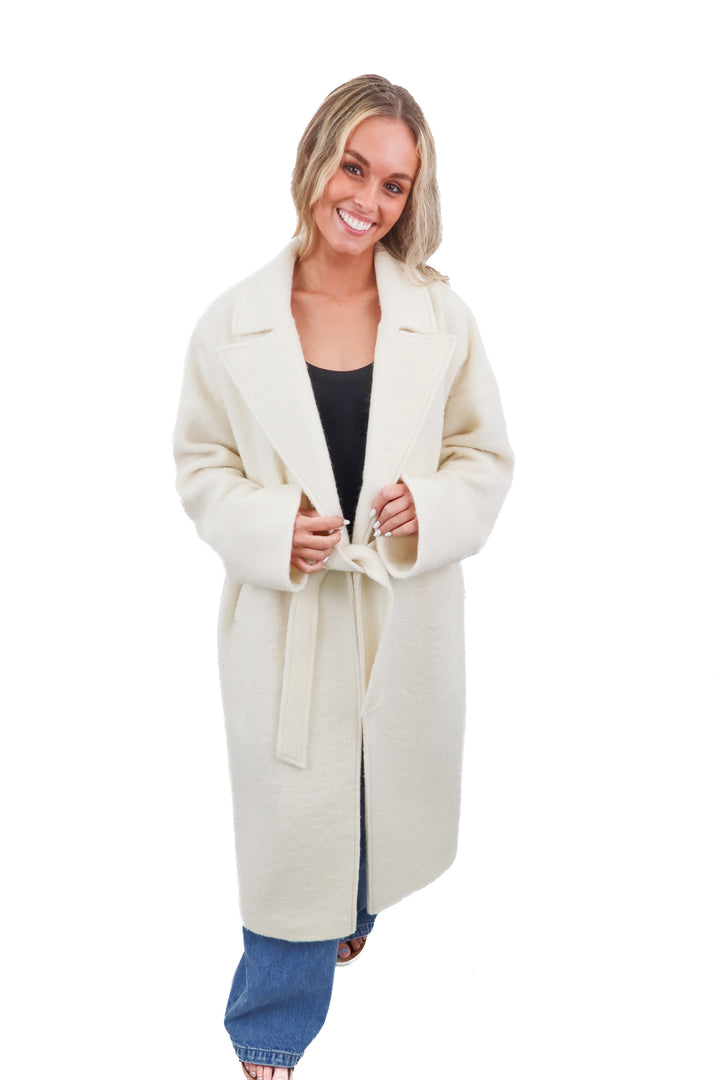 Coata white wool jacket (S; retail $410)