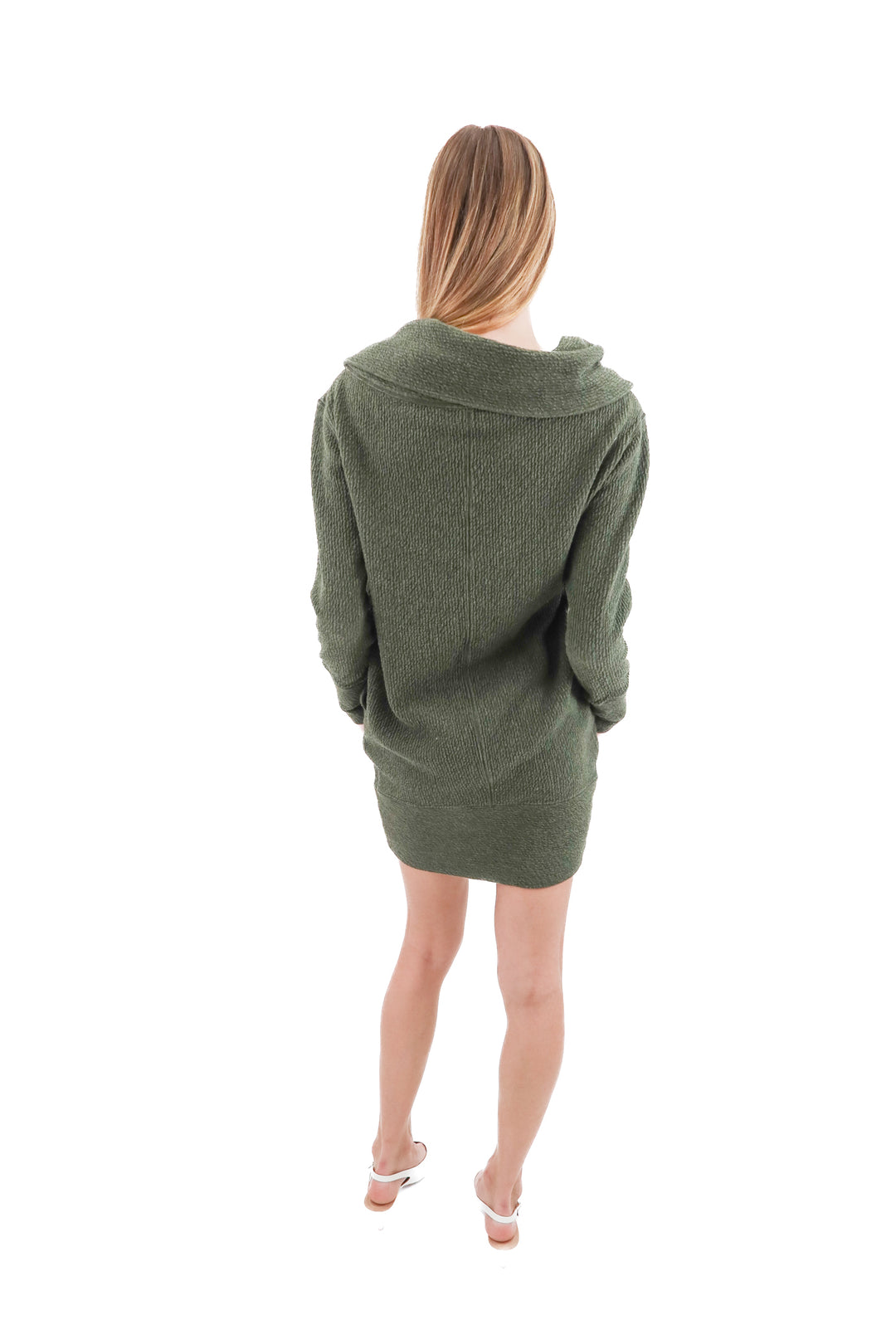 lululemon green oversized turtleneck sweatshirt (m; retail $178)