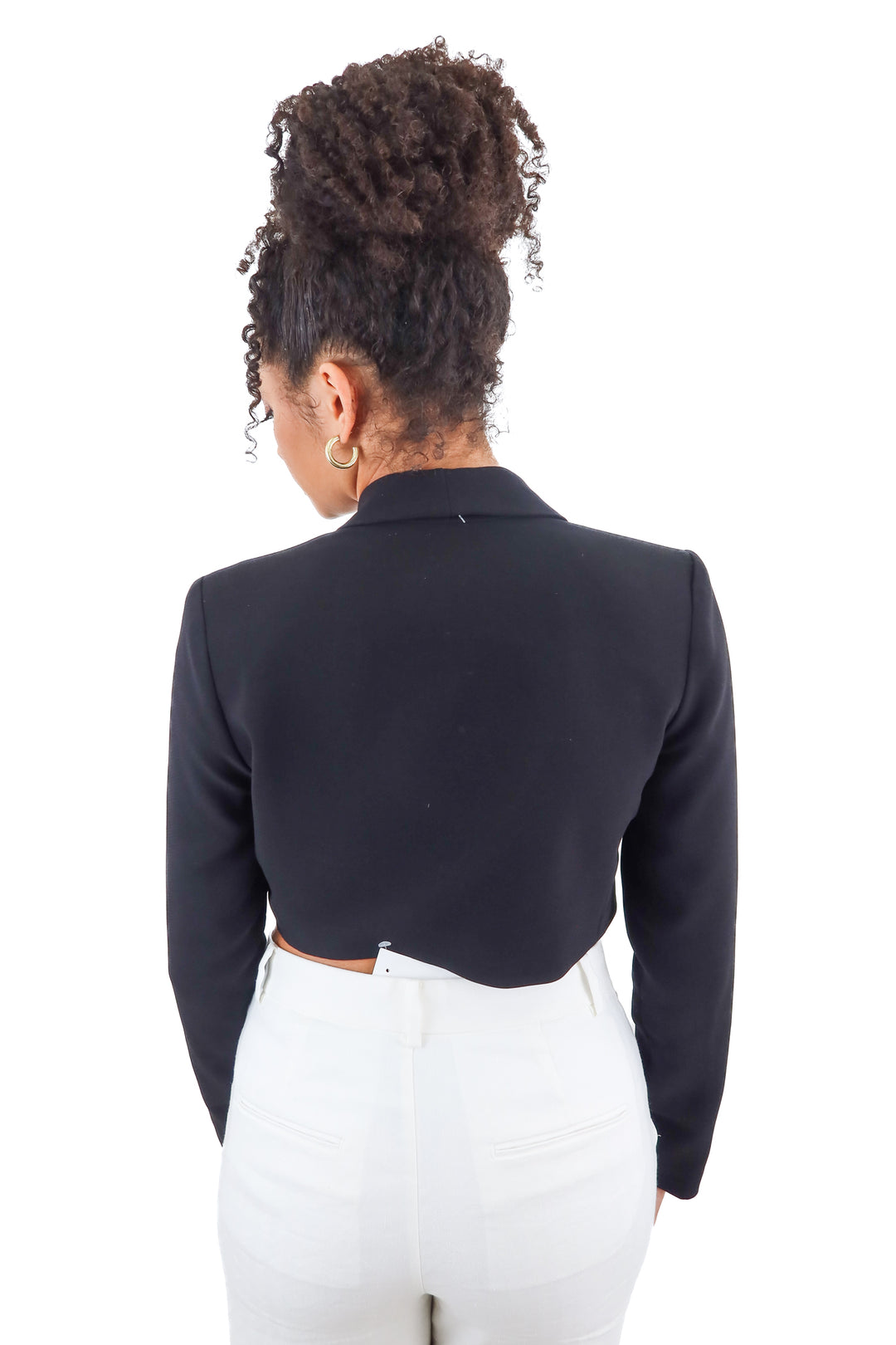 Amanda Uprichard black cropped blazer jacket (S; retail $325)