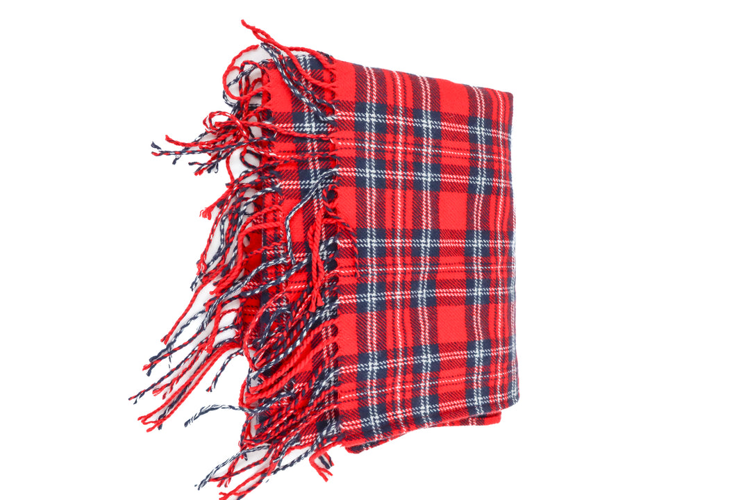draper james red plaid scarf