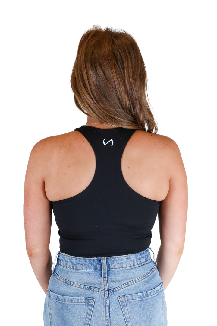 tlf activewear black racerback tank NWT (M)