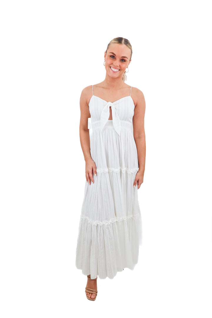 btbla white textured maxi dress NWT (s; retail $198)
