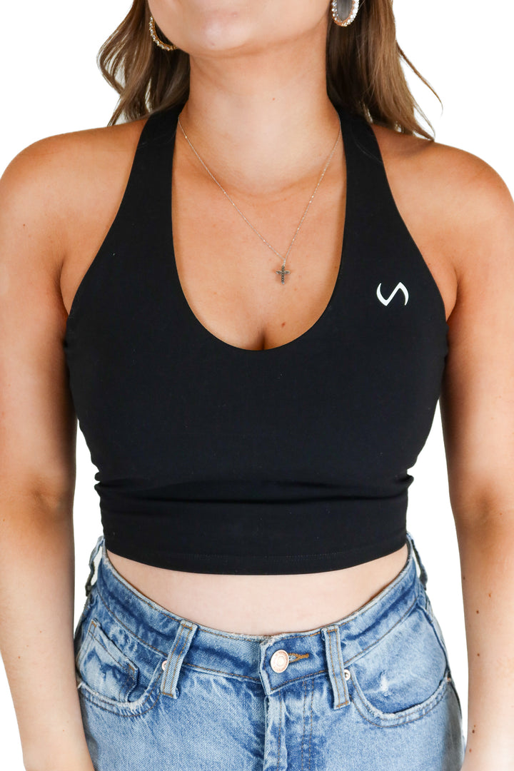tlf activewear black racerback tank NWT (M)