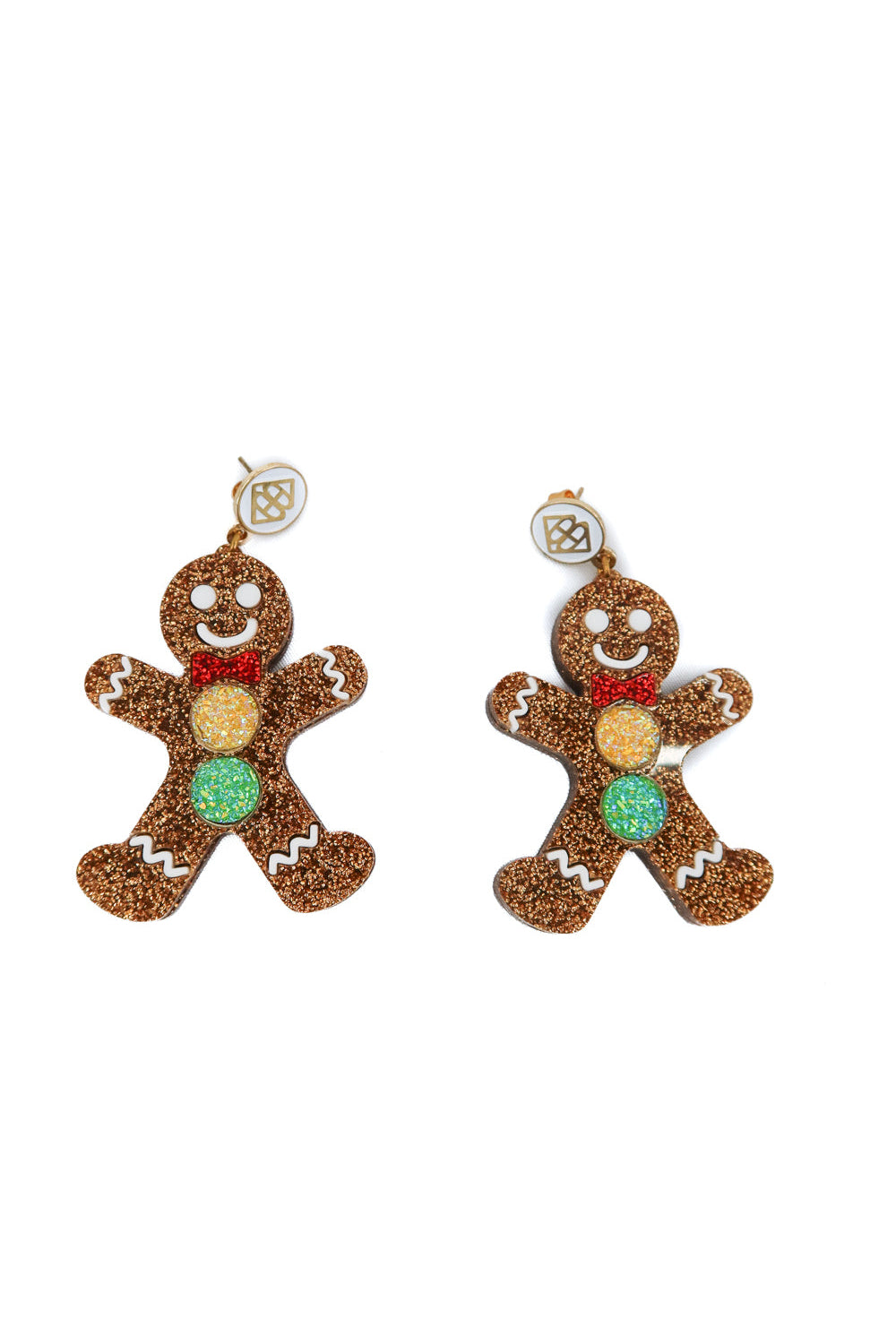 gingerbread resin earrings