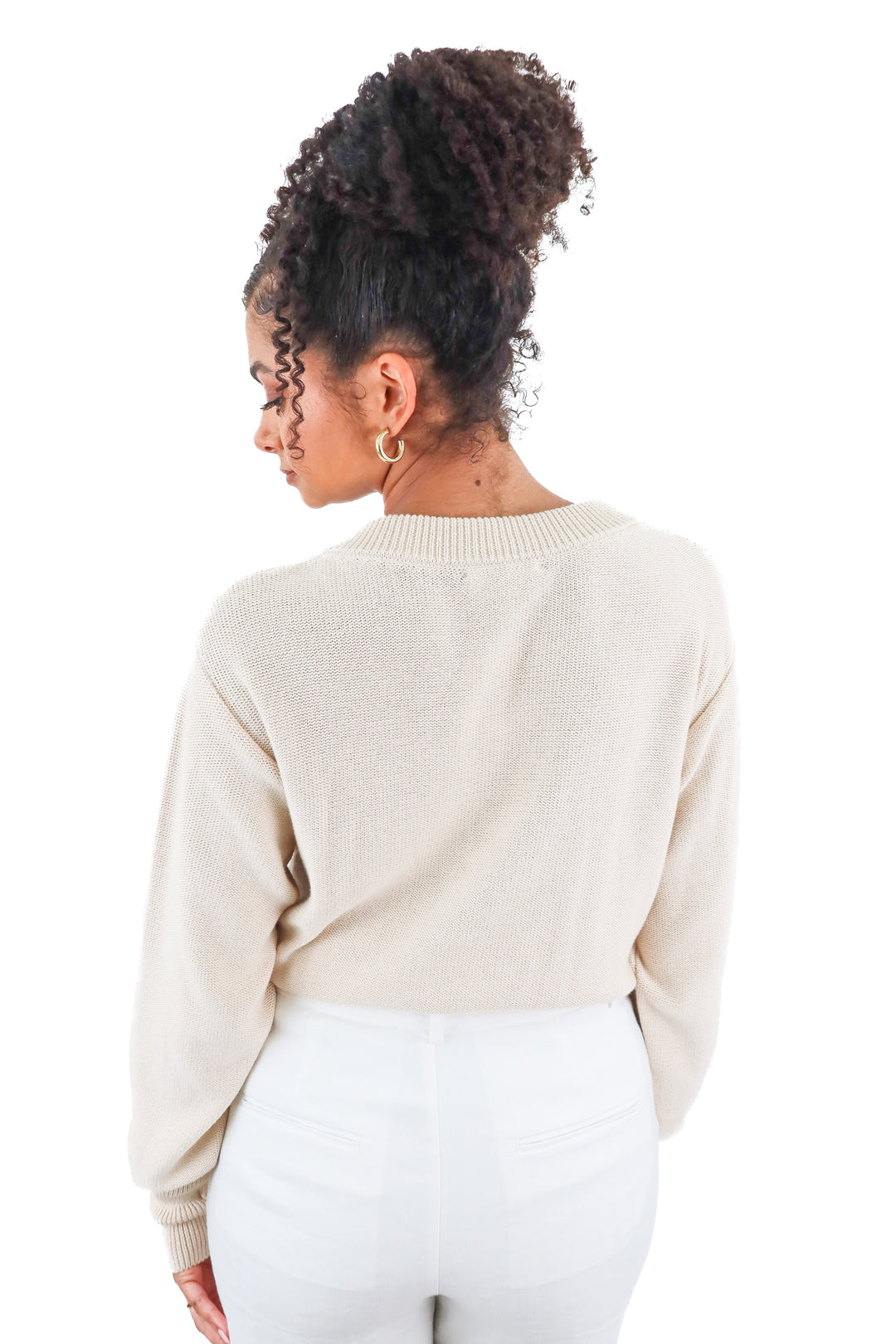 Nation beige knit lace up sweater NWT (S; retail $257)