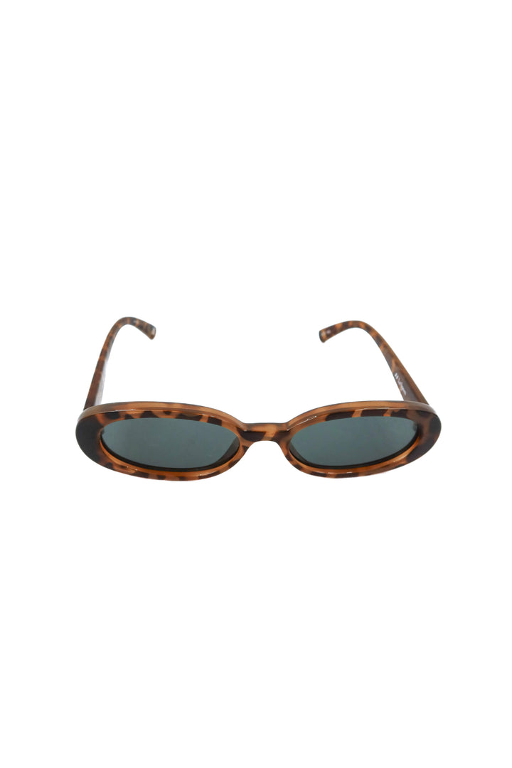 Le specs tortoiseshell oval sunglasses