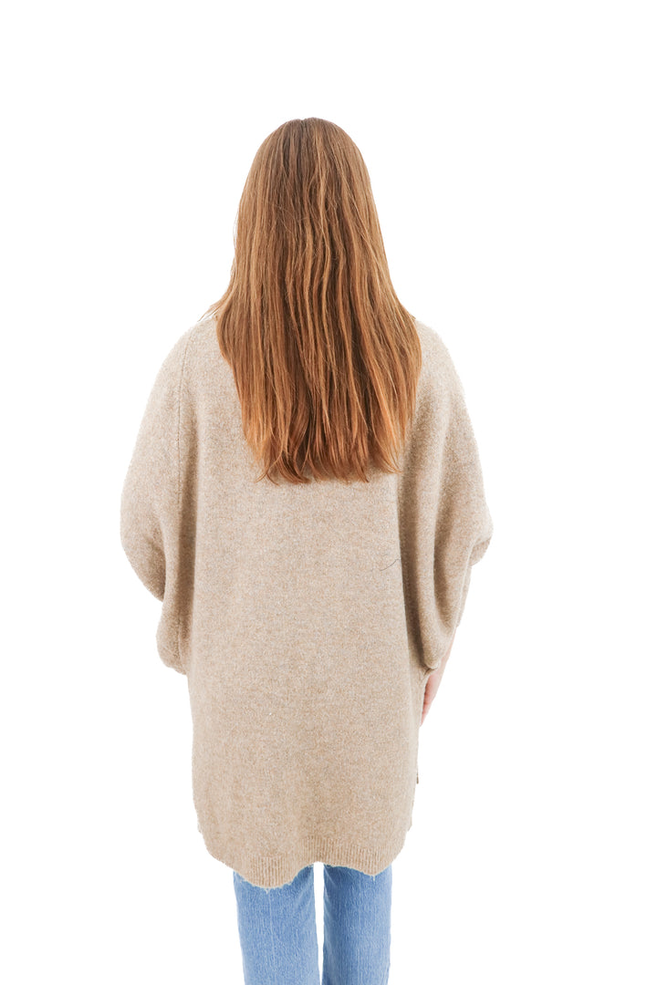 cupshe taupe open front cardigan (s)