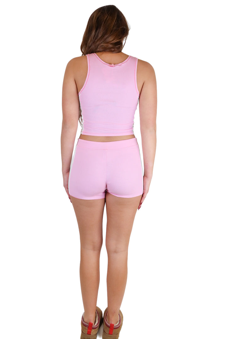 Skims Bubblegum Pink Tank & Shorts Set NWT (S; retail $78)