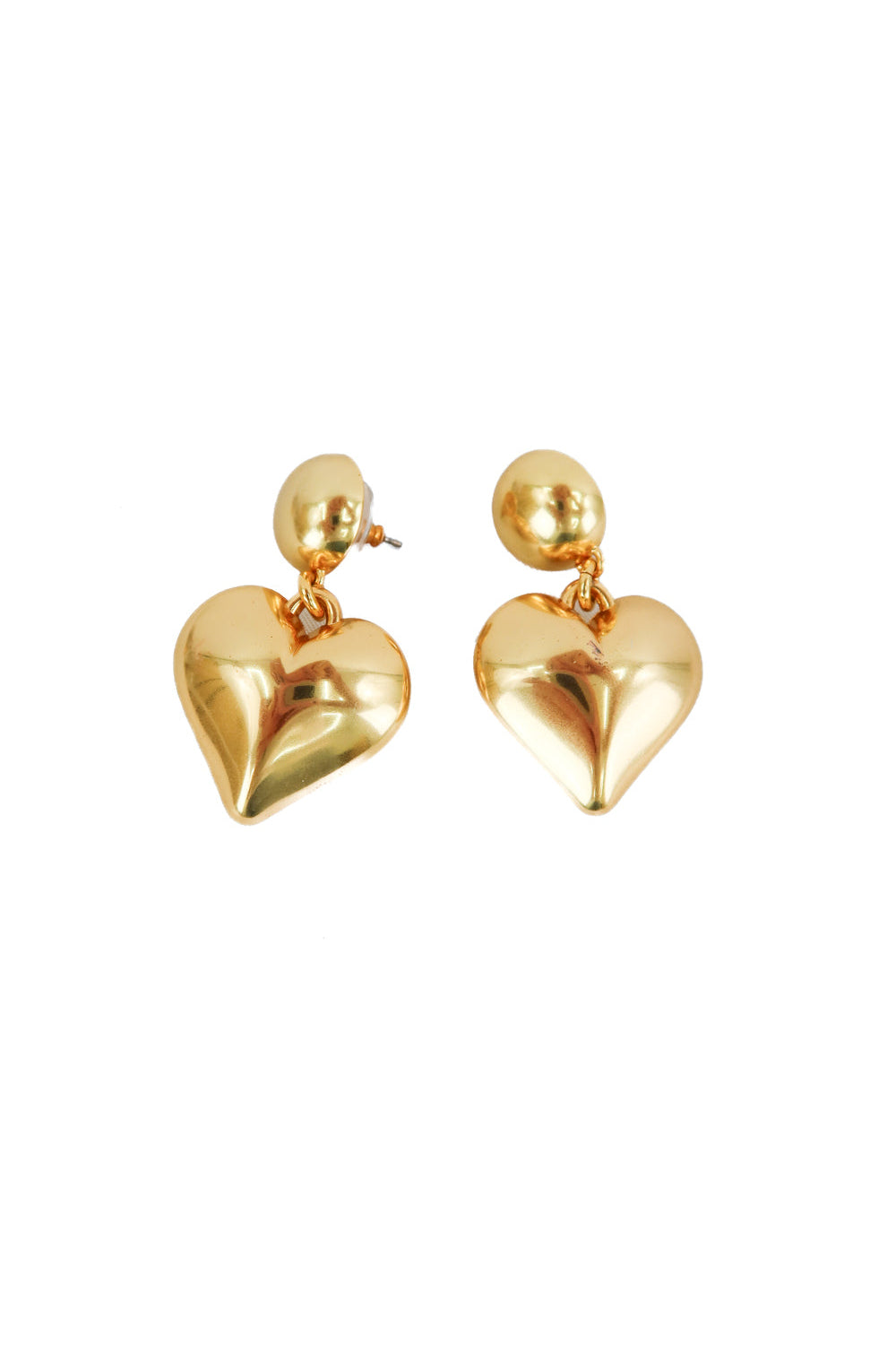gold-tone heart earrings