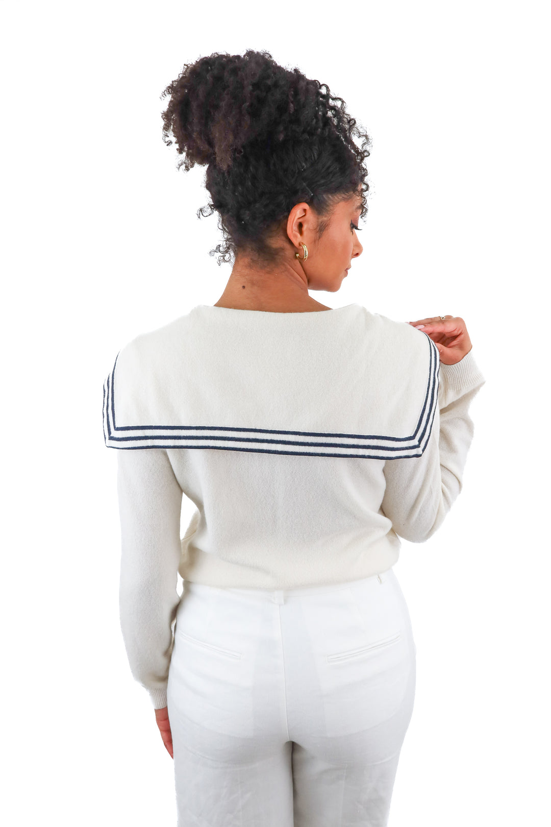 Frame cream sailor sweater (M; retail $498)