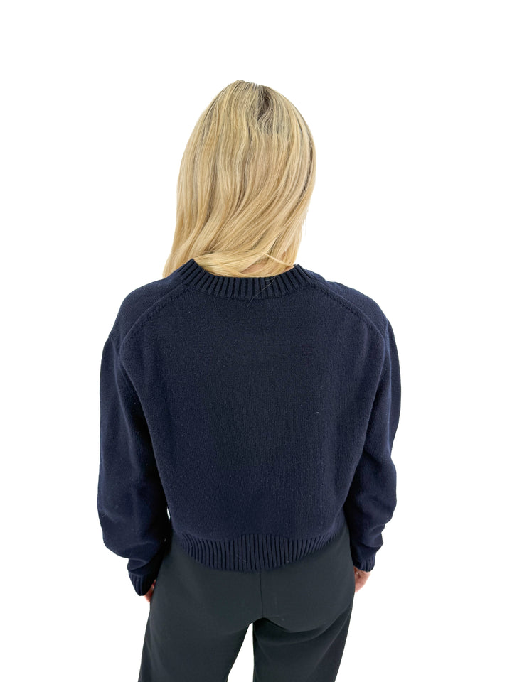 cos navy wool cardigan (S; retail $179)