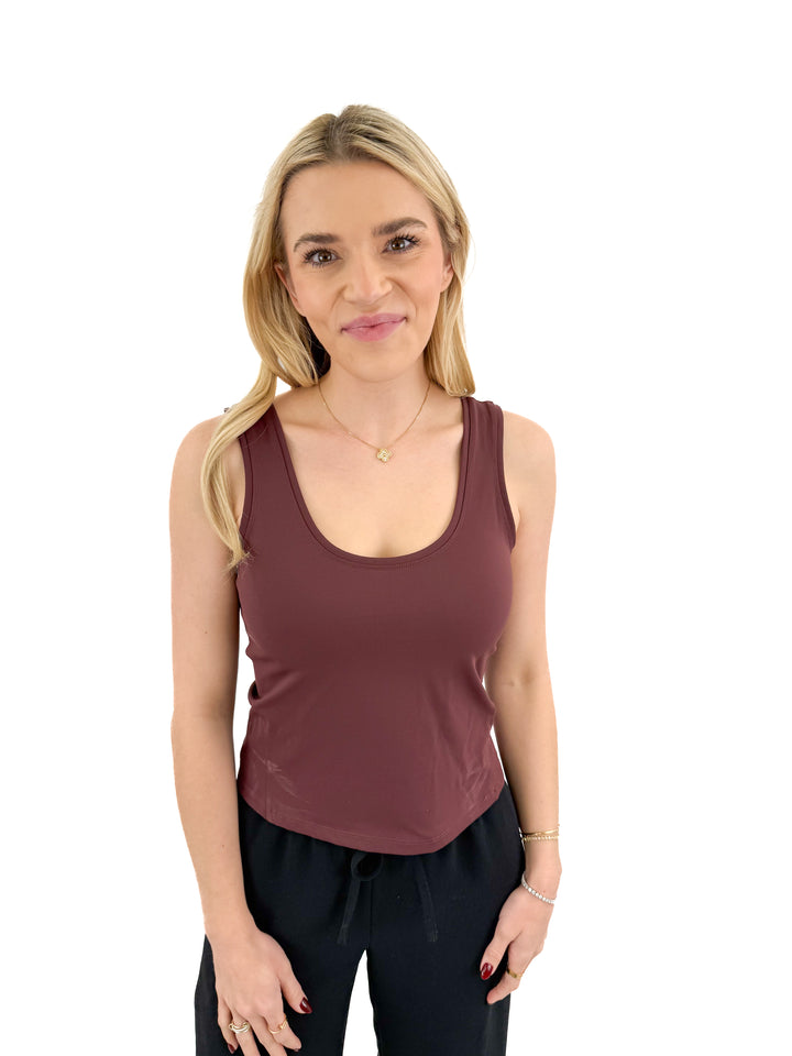 Spanx brown tank top (M)