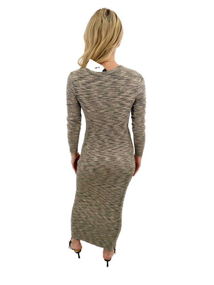 French Connection Taupe Space-Dye Dress (XS)