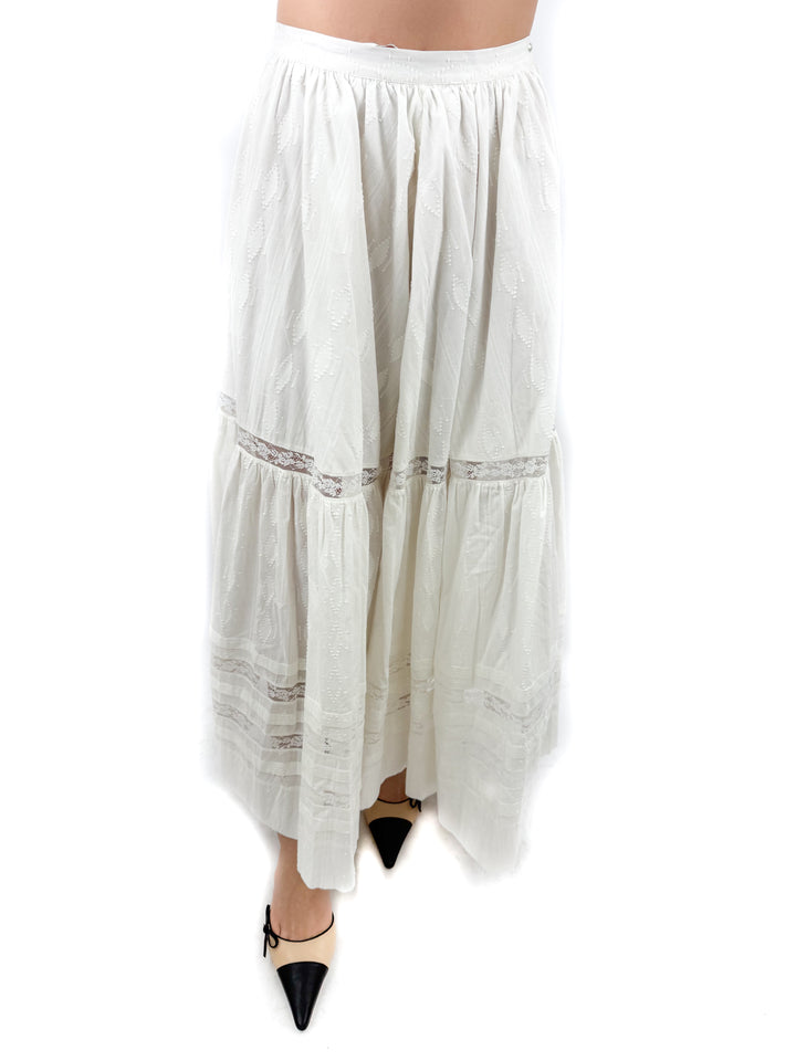 mother white the laced up skirt NWT (S; retail $395)