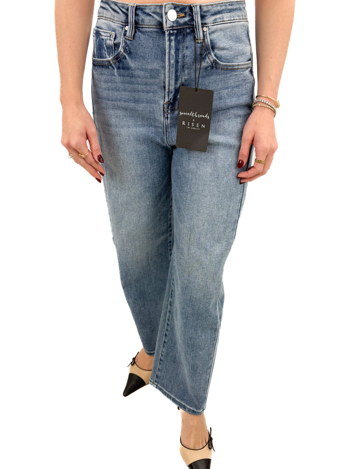 social threads x risen medium wash jeans NWT (27; retail $74)