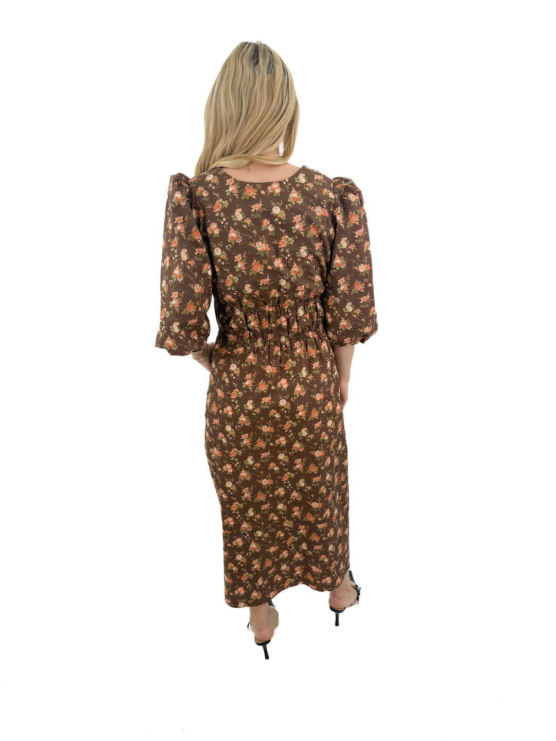 Tuckernuck brown floral maxi dress NWT (S; retail $228)