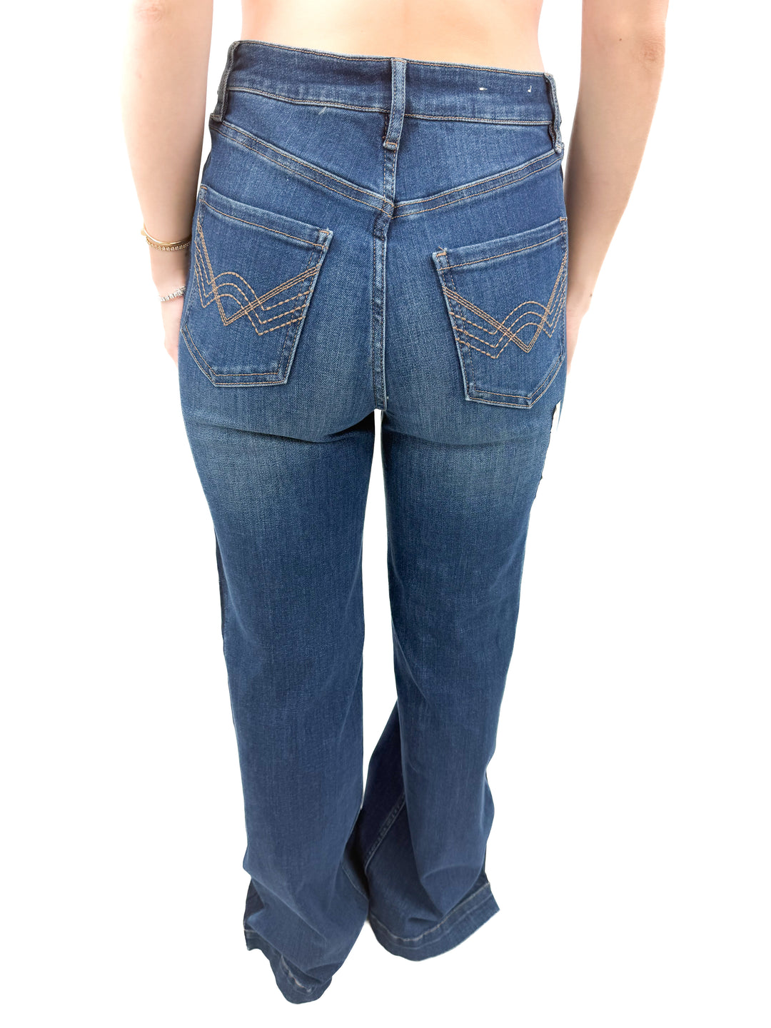 idyllwind dark wash split hem bell bottom jeans NWT (6)
