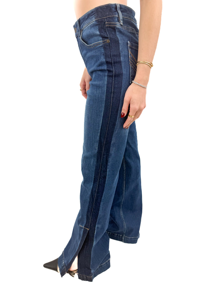 idyllwind dark wash split hem bell bottom jeans NWT (6)