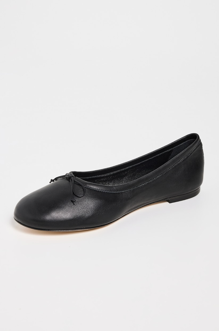 Jamie Haller The Ballet Slipper in Black Lambskin (38/ US 7.5-8.5; retail $505)
