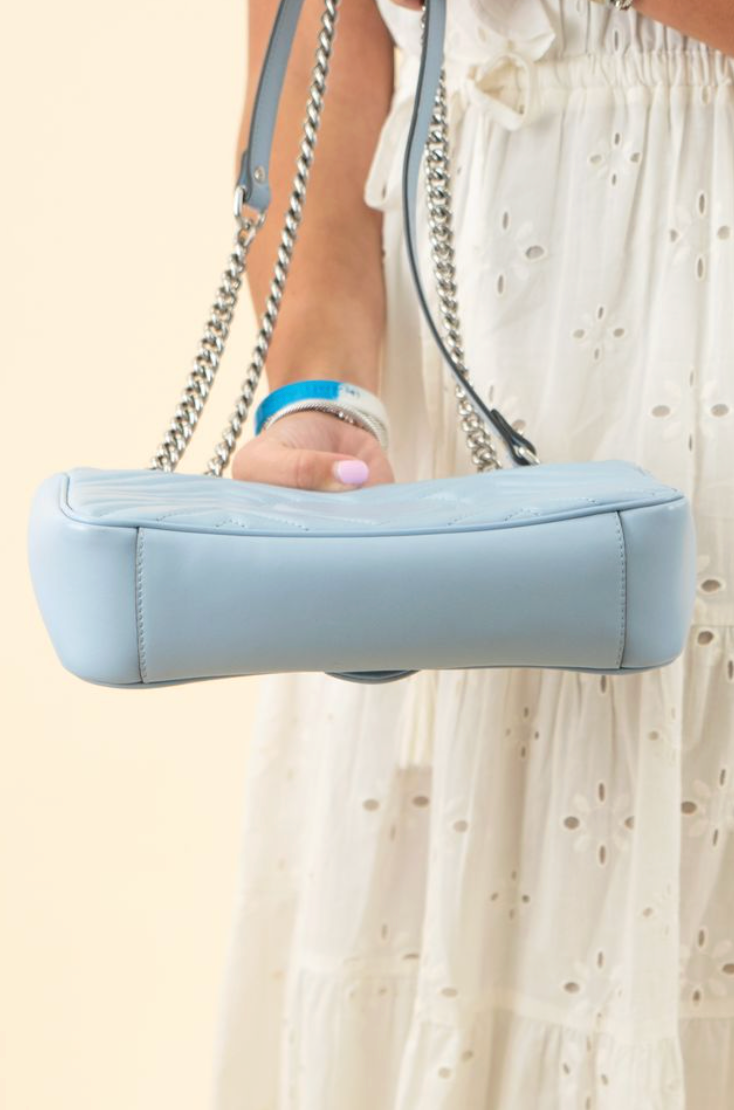 Gucci Marmont in powder blue (retail $2,850)