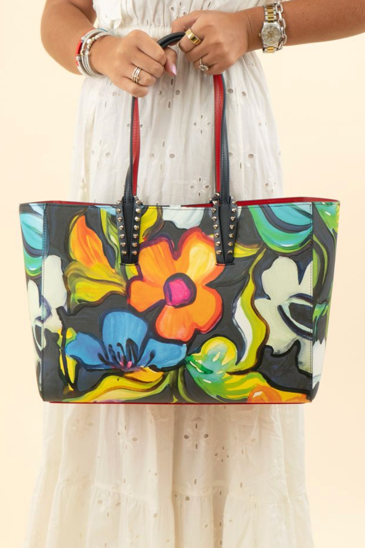 Christian Louboutin Cabata Floral Leather Tote Bag NWOT (retail $1,790)