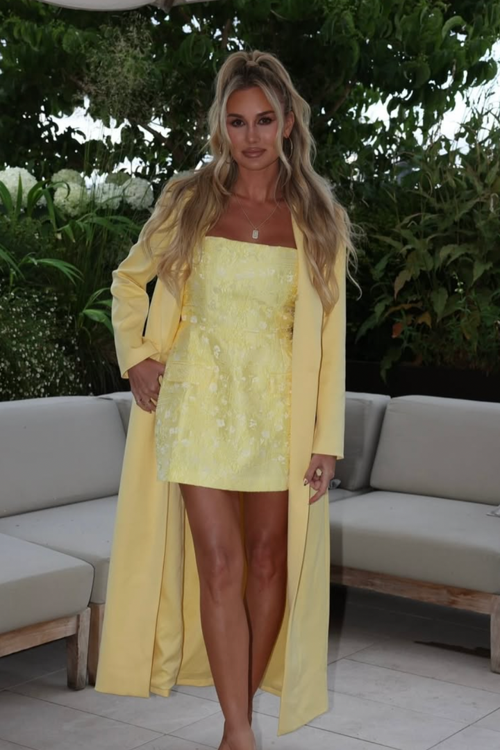 AUCTION amanda uprichard yellow floral mini dress (s)