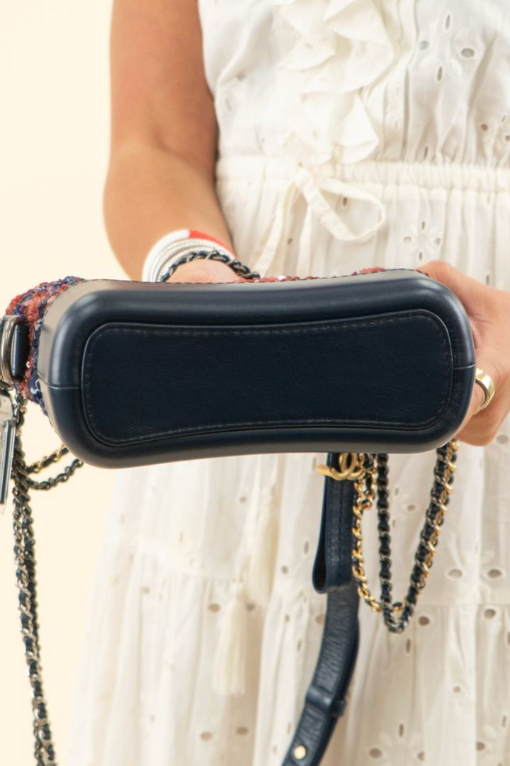 Chanel Sequin Gabrielle Leather Crossbody Bag