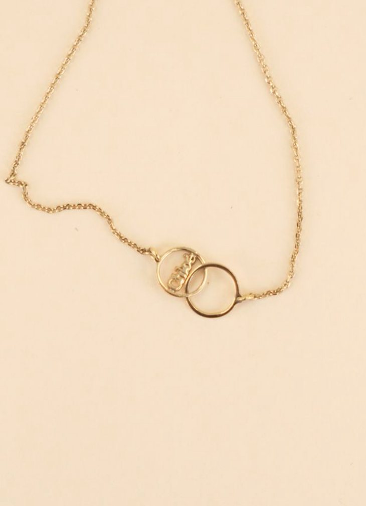 Chloe interlocking gold necklace (retail $850)