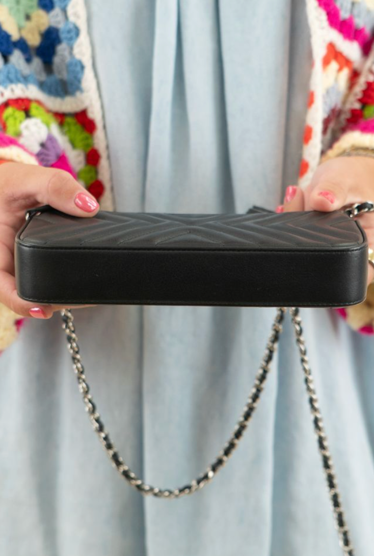 Chanel Black Double Zip Wallet on Chain (est. retail $5,600)