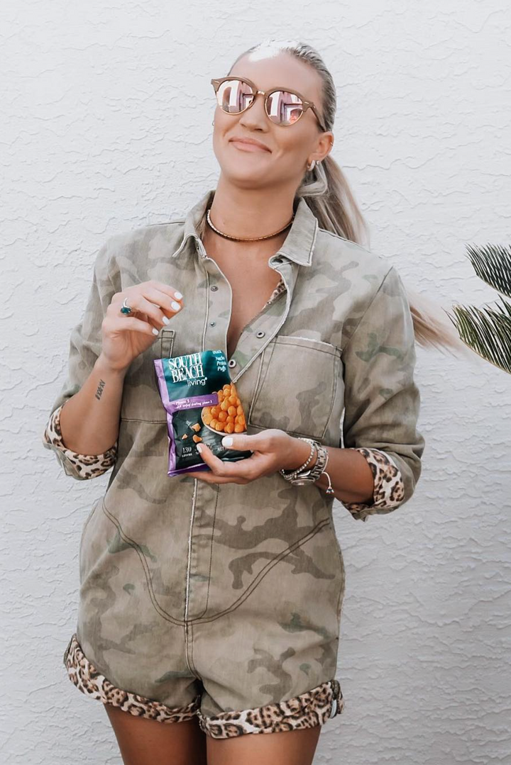 AUCTION one teaspoon green camo/leopard denim romper (s)