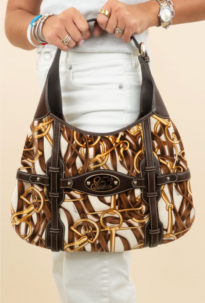 Gucci Velvet Horsebit 85th Anniversary Hobo Bag