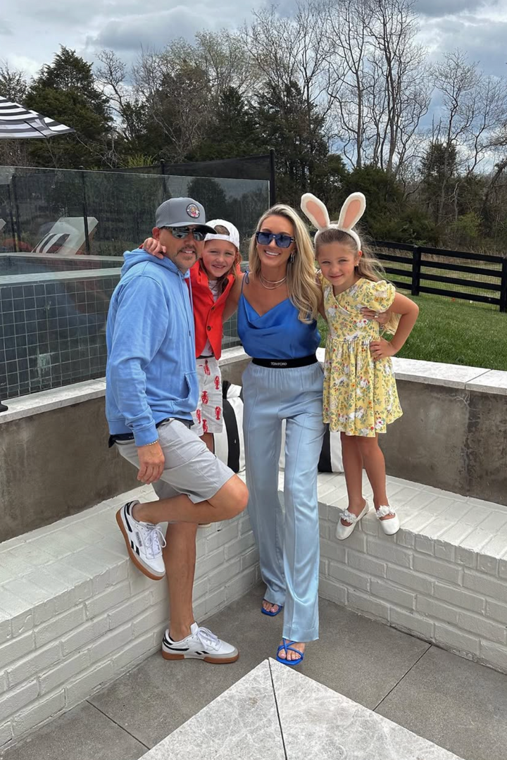 AUCTION tom ford baby blue satin pants (s)