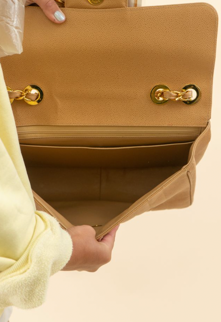 Chanel Vertical Quilt Single Flap Bag (Vintage)