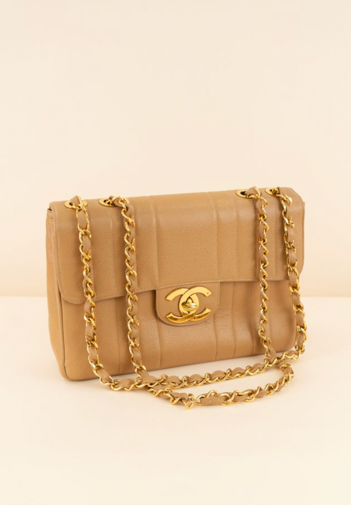 Chanel Vertical Quilt Single Flap Bag (Vintage)