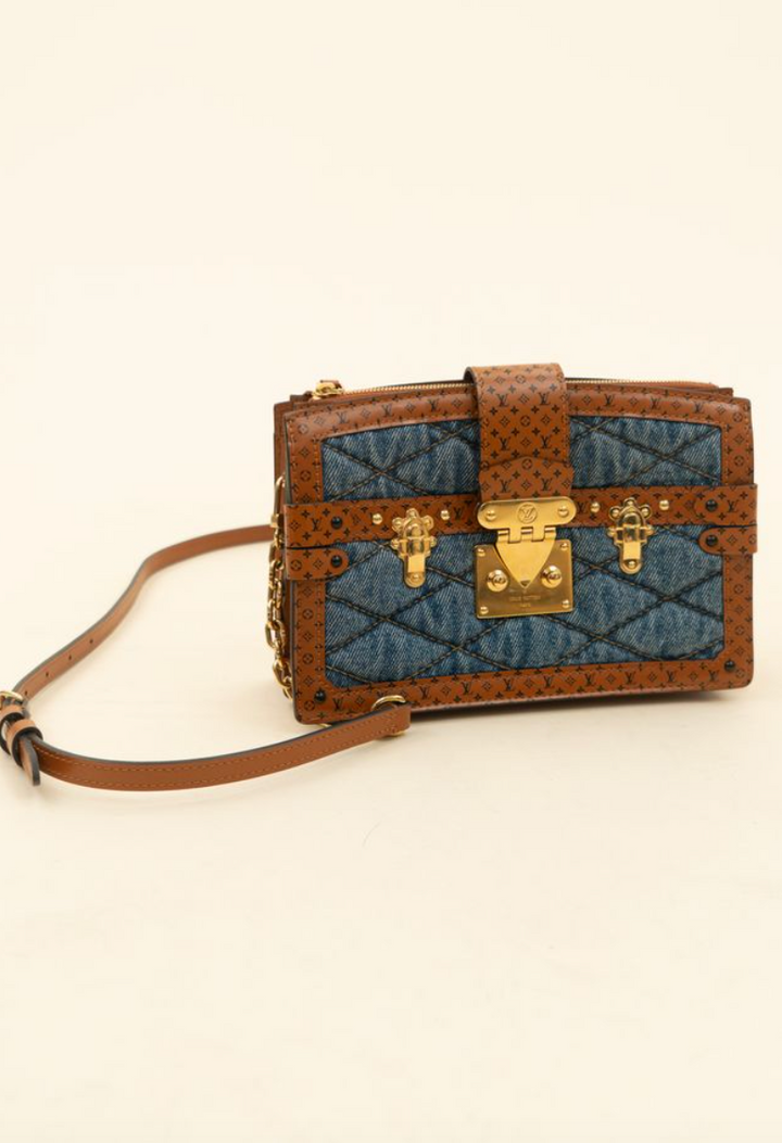 Louis Vuitton Denim Calfskin Malletage Trunk Limited Edition NWOT