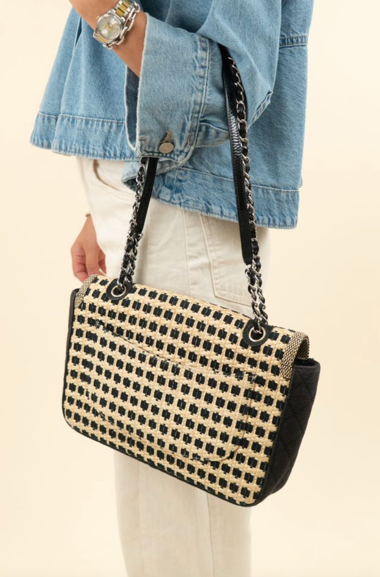 Chanel 2.55 Raffia Limited-Edition (est retail $8,900)
