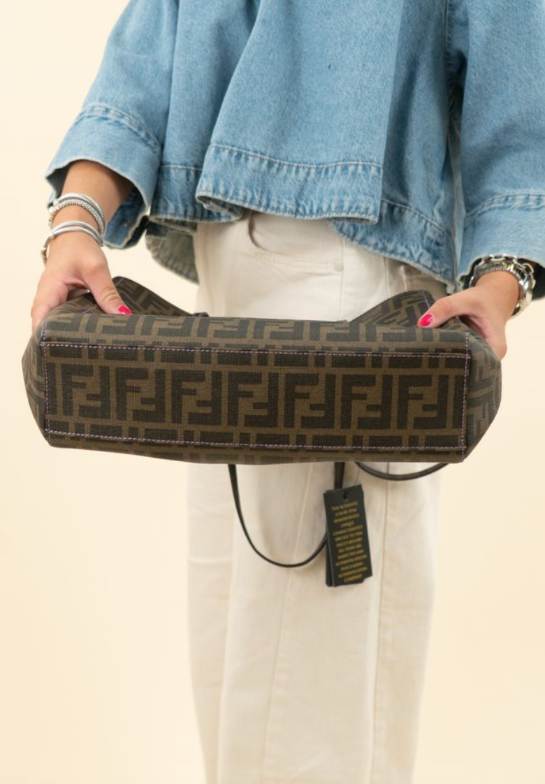 Fendi Brown Zucca Coated Canvas Tote