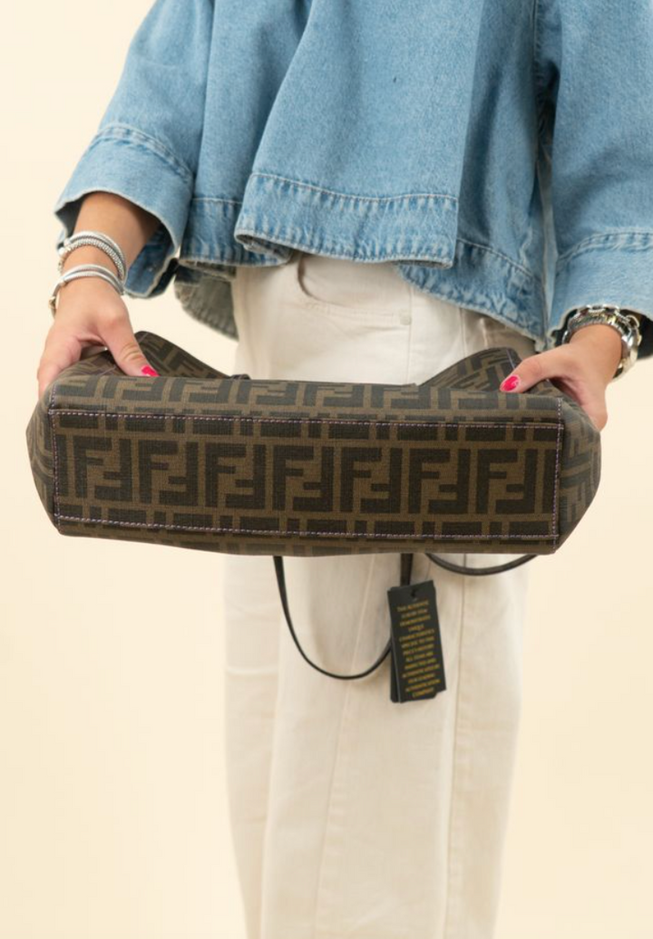Fendi Brown Zucca Coated Canvas Tote