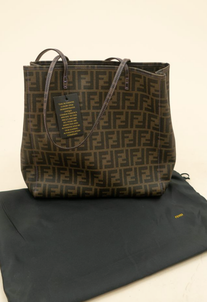 Fendi Brown Zucca Coated Canvas Tote