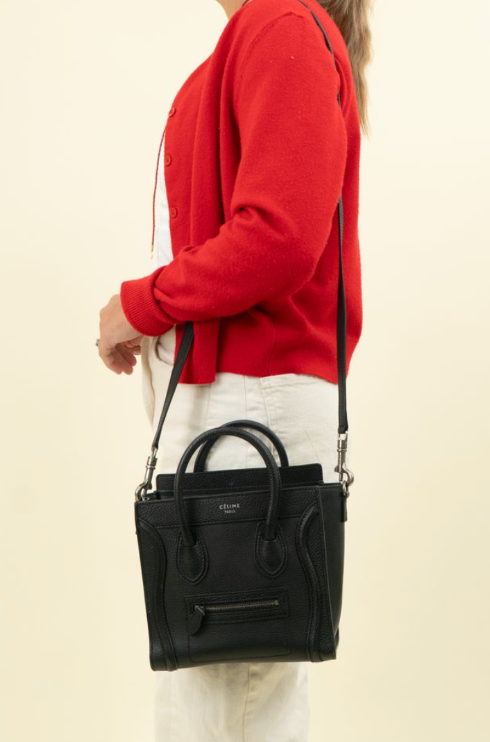 Celine Luggage Nano in Black (retail $2,800)