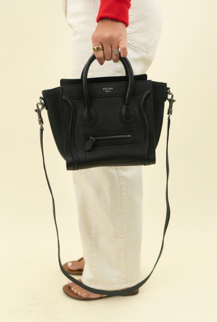 Celine Luggage Nano in Black (retail $2,800)